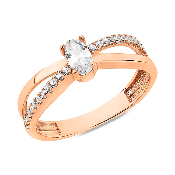 Золота каблучка з фіанітами (арт. 156449) – зображення 1