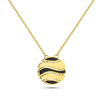 Золоте кольє Francelli з оніксом (арт. 352717жо)