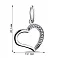 Серебряный кулон Сердце с фианитами (арт. 7503/2-0365.0.2) – изображение 2