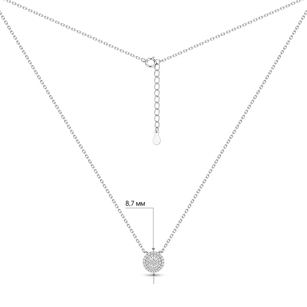 Серебряное колье с фианитами (арт. 7507/2477) – изображение 3