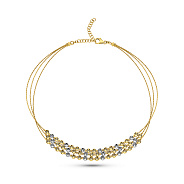 Золотое многослойное колье Francelli (арт. 352921жб)