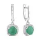 Серебряные серьги с изумрудом (арт. 7502/2194132Изм) – изображение 1
