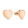 Сережки-пусети з червоного золота в формі серця (арт. 106509) – зображення 1