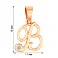 Золотая подвеска Буква В с фианитом (арт. 440623) – изображение 2