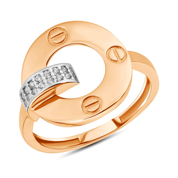 Кольцо золотое с фианитами (арт. 155020) – изображение 1
