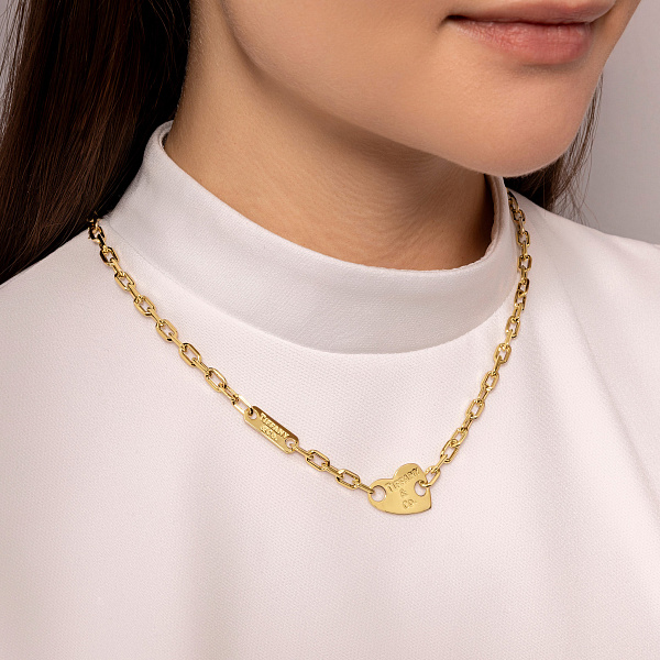 Колье Сердце из желтого золота (арт. 353036ж) – изображение 2