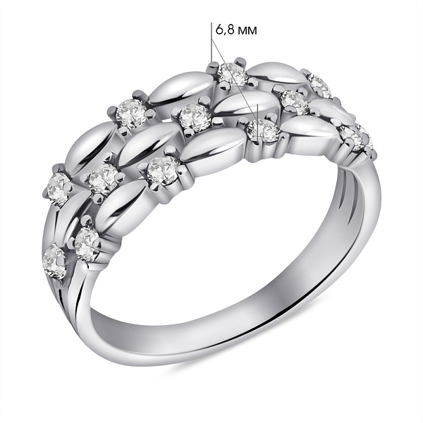 Серебряное кольцо с фианитами (арт. 7501/6972) – изображение 2