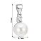 Срібний кулон з перлиною і фіанітом (арт. 7503/4418жб) – зображення 2