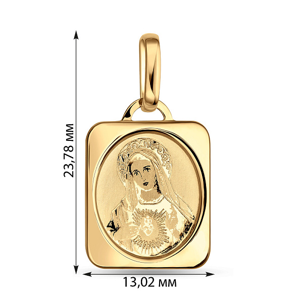 Ладанка из желтого золота (арт. 421001ж) – изображение 2