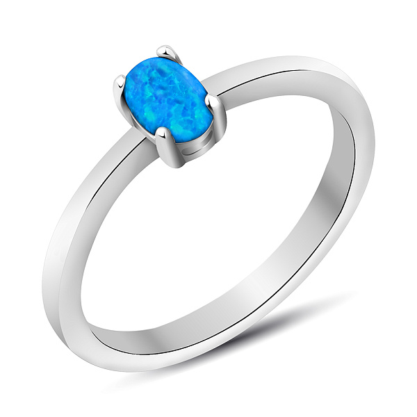 Серебряное кольцо с опалом (арт. 7501/4672/1Пос) – изображение 1