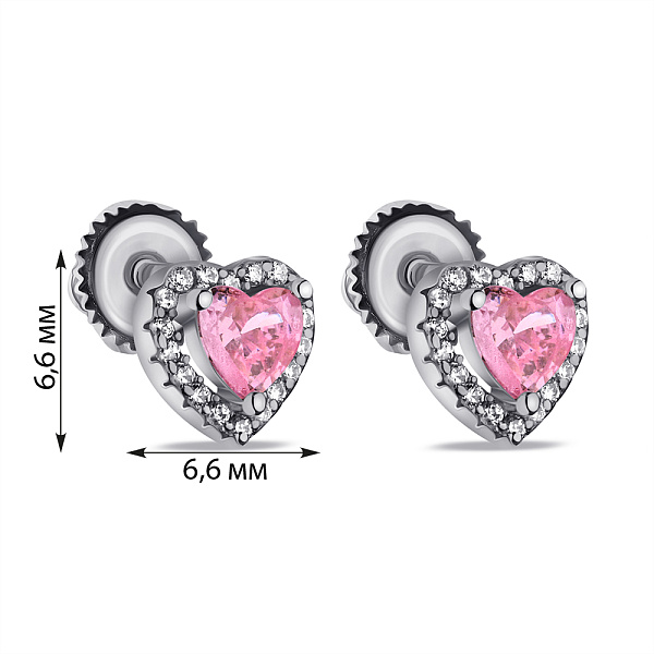 Серебряные серьги с фианитами (арт. 7518/СК2ФР/281) – изображение 2