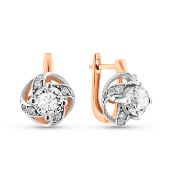 Фото Золоті сережки з фіанітами (арт. 111045)