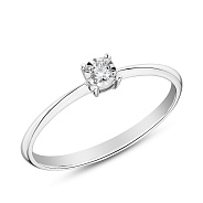 Фото Кольцо из белого золота с бриллиантом (арт. К341128005б)