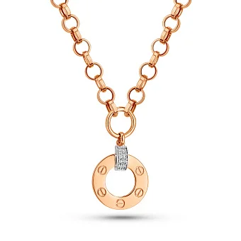 Золоте кольє з фіанітами (арт. 352355)