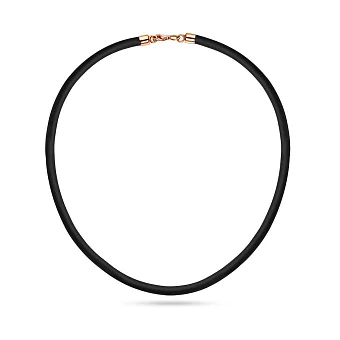 Ювелірний шнурок з каучуку з золотим замком (арт. 350117)