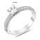 Серебряное кольцо с фианитами для помолвки (арт. 7501/8525) – изображение 2
