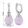 Серебряные серьги-подвески с крупным розовым фианитом (арт. 7502/2184737цр) – изображение 2