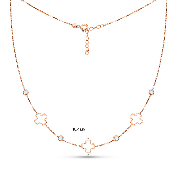 Золоте кольє з фіанітами (арт. 352644) – зображення 5