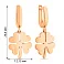 Золотые серьги-подвески Клевер (арт. 109508) – изображение 4