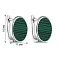 Срібні сережки з малахітом  (арт. 7502/9608млх) – зображення 2