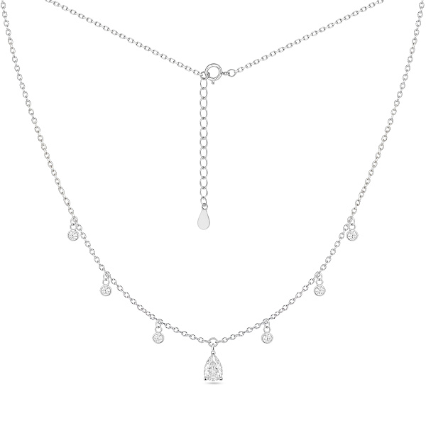 Серебряное колье с подвесками с фианитами (арт. 7507/2490) – изображение 2