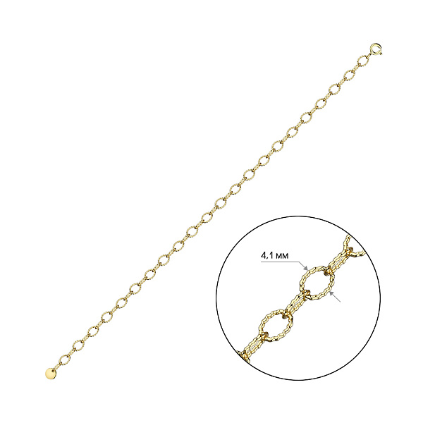 Серебряный браслет с желтым родированием Trendy Style (арт. 7509/4408ж) – изображение 2