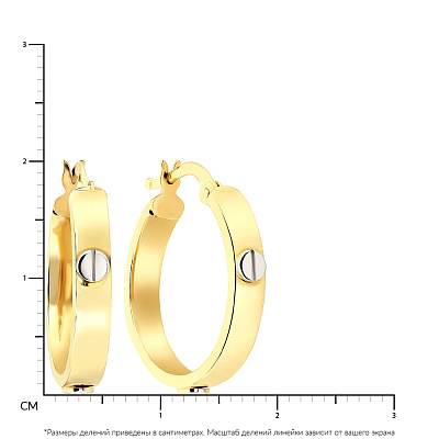 Золотые серьги кольца (арт. 107036/20жб)