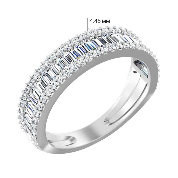 Кольцо из белого золота с бриллиантами (арт. К011305080б) – изображение 2