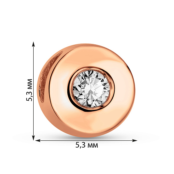Золотий кулон з діамантом (арт. 3102566201) – зображення 4