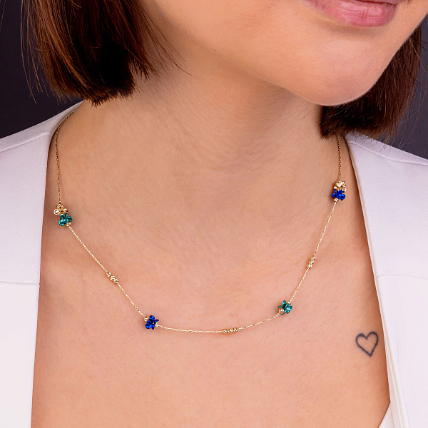 Золотое колье Francelli (арт. 352588жсбрз) – изображение 2