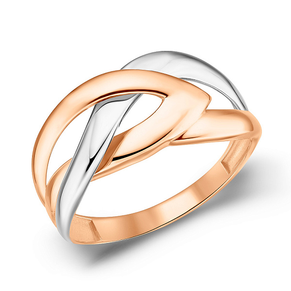 Каблучка з червоного та білого золота (арт. 156181кб) – зображення 1