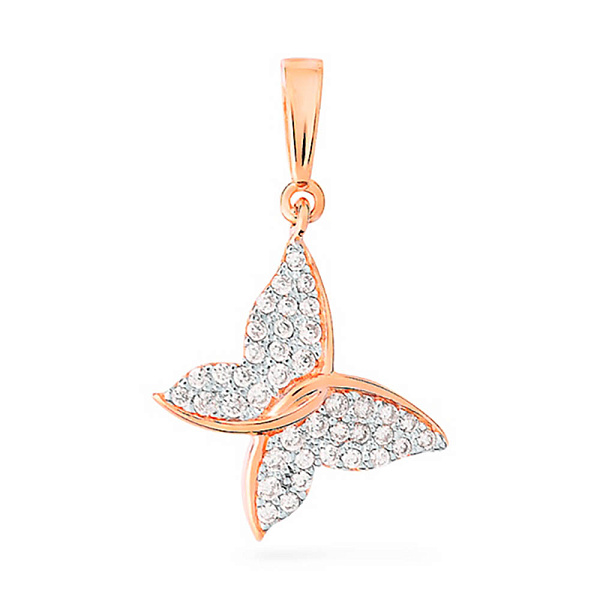 Золота підвіска Метелик з фіанітами (арт. 440336) – зображення 1