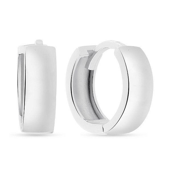 Серебряные серьги-кольца без камней (арт. 7502/2335/10) – изображение 1