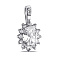 Серебряный кулон с фианитами (арт. 7503/2-0193.0.2) – изображение 1