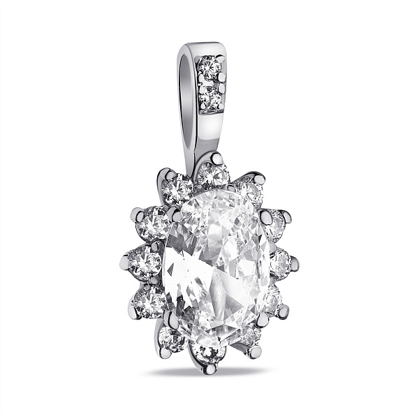Серебряный кулон с фианитами (арт. 7503/2-0193.0.2) – изображение 1
