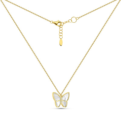 Золоте кольє Метелик Francellі з перламутром (арт. 352723жп)