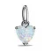 Серебряная подвеска Сердце с белым опалом (арт. 7503/ПК2ОПБ/1164) – изображение 1