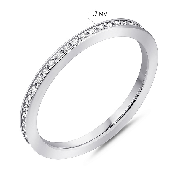 Серебряное кольцо с дорожкой из фианитов (арт. 7501/8123) – изображение 2
