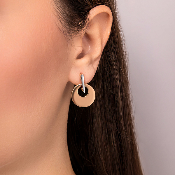 Золотые серьги без камней (арт. 105828кб) – изображение 3