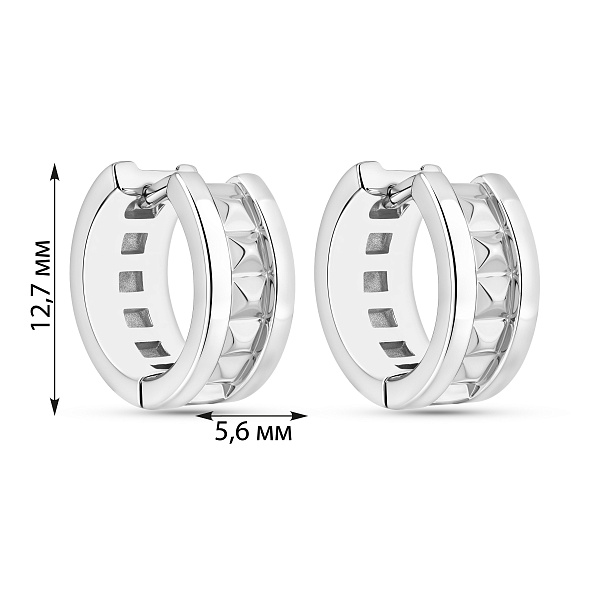 Серебряные серьги без камней (арт. 7502/10188/15) – изображение 3