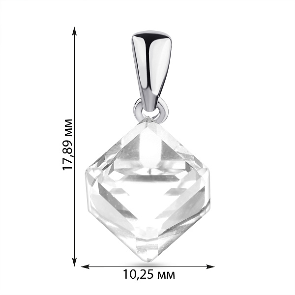 Серебряный подвес с фианитом (арт. 7503/3139) – изображение 2