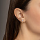 Сережки из красного золота с фианитом (арт. 110478) – изображение 2