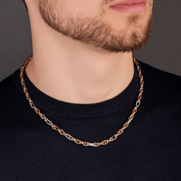 Кольє з комбінованого золота (арт. 352458кб) – зображення 5