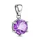 Серебряный кулон с крупным аметистом (арт. 7503/1690-2АП) – изображение 1