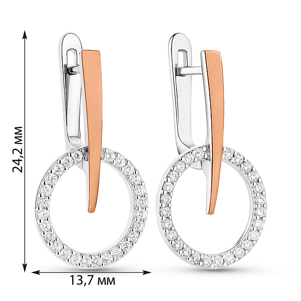 Серебряные серьги с фианитами (арт. 7202/932С) – изображение 2