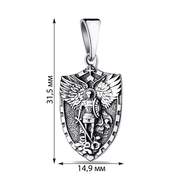 Кулон из серебра Архангел Михаил (арт. 7903/2031/1) – изображение 2