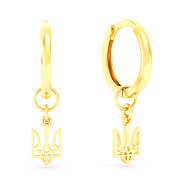 Золоті сережки Герб України (арт. 110034ж)