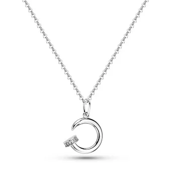 Колье из белого золота с фианитами (арт. 352669б)