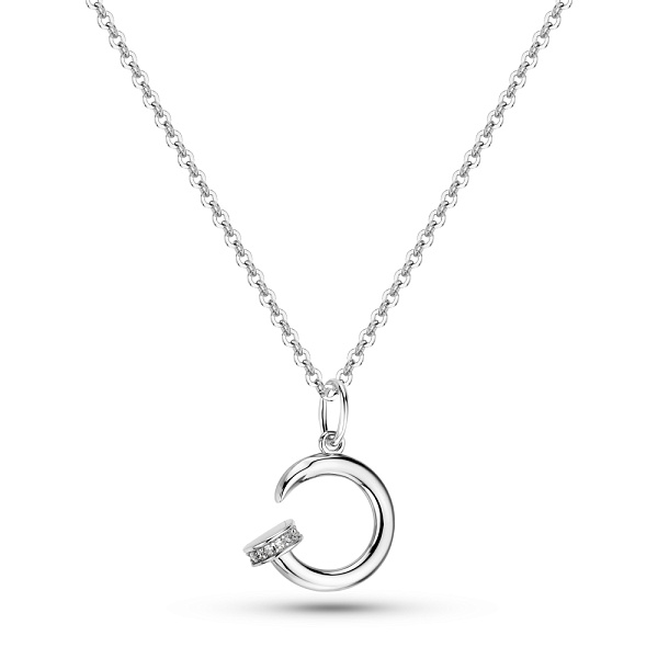 Колье из белого золота с фианитами (арт. 352669б) – изображение 1