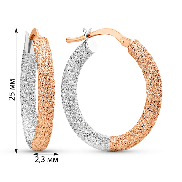 Золотые серьги-кольца без камней (арт. 1091202/25кб) – изображение 2